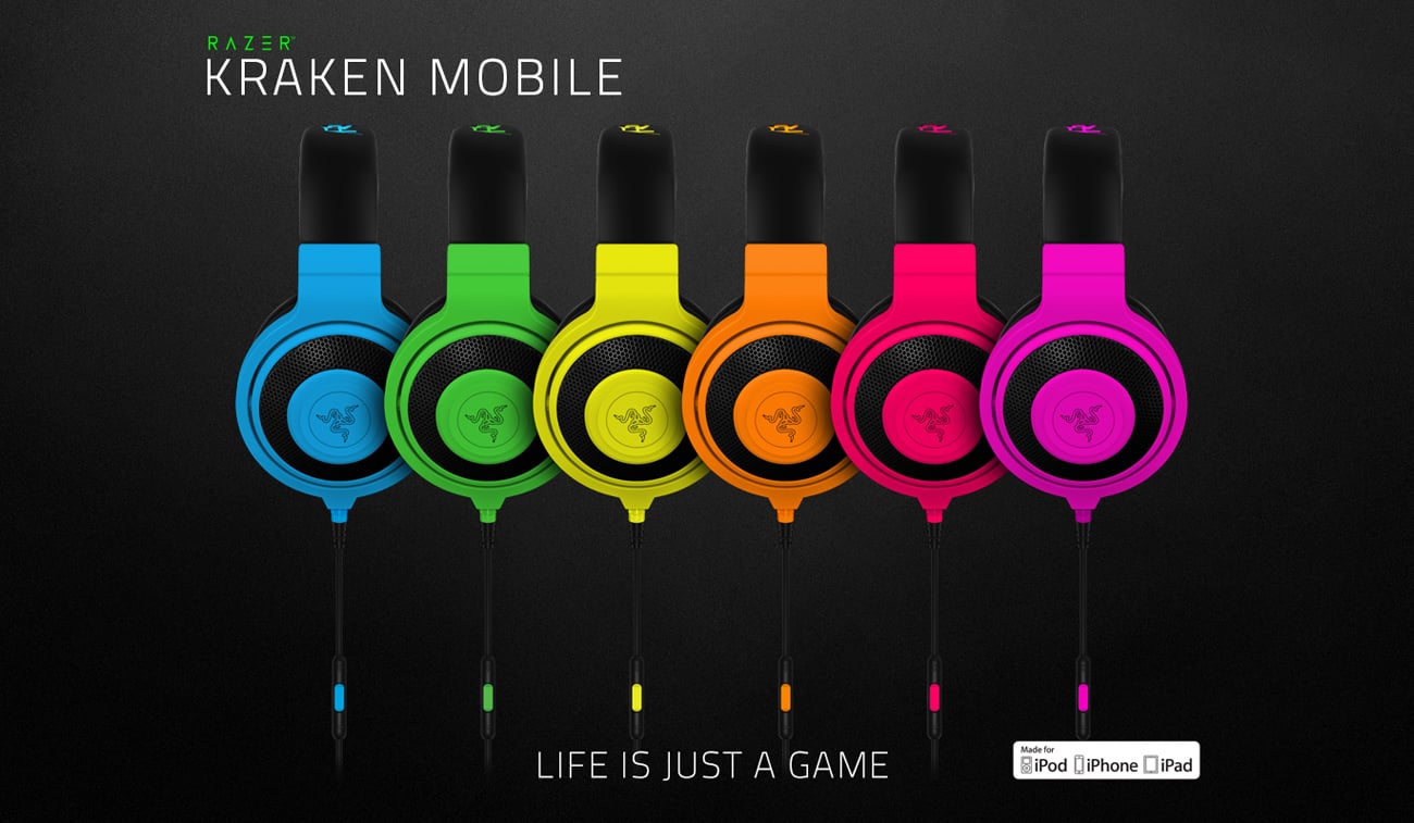 Razer Kraken モバイルヘッドフォン (ネオングリーン) Razer Kraken Mobile Neon zielone - Słuchawki przewodowe